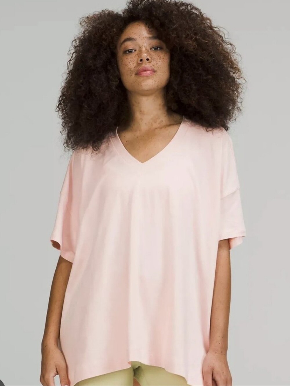 Lululemon Side Tie V-Neck T-Shirt Pink Mist
